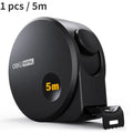 Deli Tools 1 Pcs 5M Measuring Tape Black Carbon Steel Material High Quality Household Woodworking Portable Measuring Tool