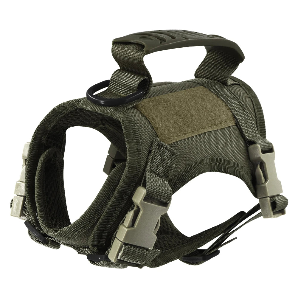 Tactical Cat Harness Leash with 9 Patches Small Dog Puppy Vest Straps with Handle Harnesses Training Adjustable Pet Accessories