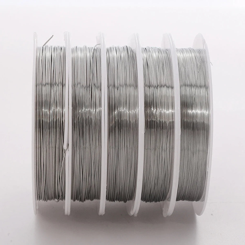Flexible Anti-Rust Beading Wire, Single Strand, Soft Steel Craft Wire for Jewelry Making, Bead Wrapping and Connecting, 5mm,