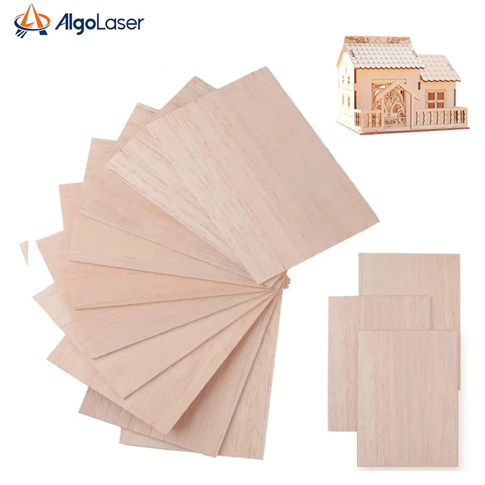 10pcs Basswood Sheets Plywood 300x300mm 3mm Thick For Craft DIY Project Cutting Wood DIY Craft Model Wood Plate Accessories