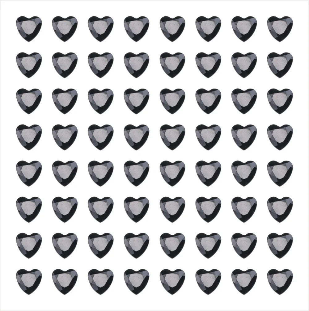 Bling Sparkly 3D Gem Acrylic Earrings Stickers Kids DIY Toys 6MM Self Adhesive Love Heart Rhinestone Crystal Stickers For Girls
