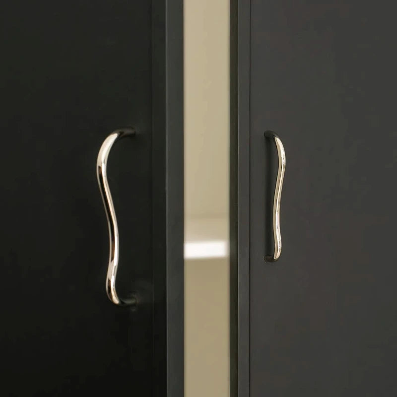 Brass Irregular Line Furniture Handles Bright Cupboard Wardrobe Dresser Drawer Cabinet Knobs Door Pulls T-Bar Decorative Knob