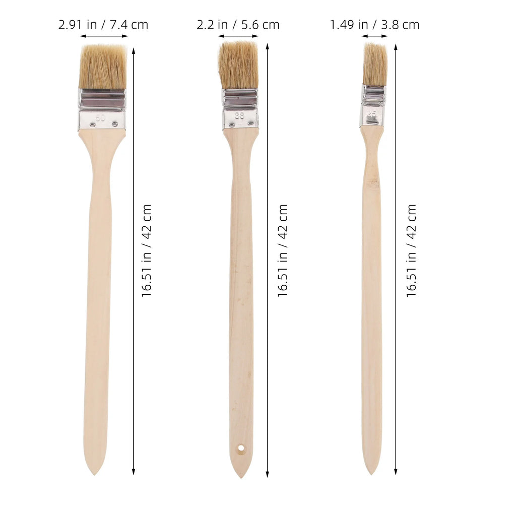 3pcs Bent Paint Brush 2.5/3.5/5 Inch Soft Bristle Wall Painting Tool For Wood Metal Furniture Reusable Paint Brushes
