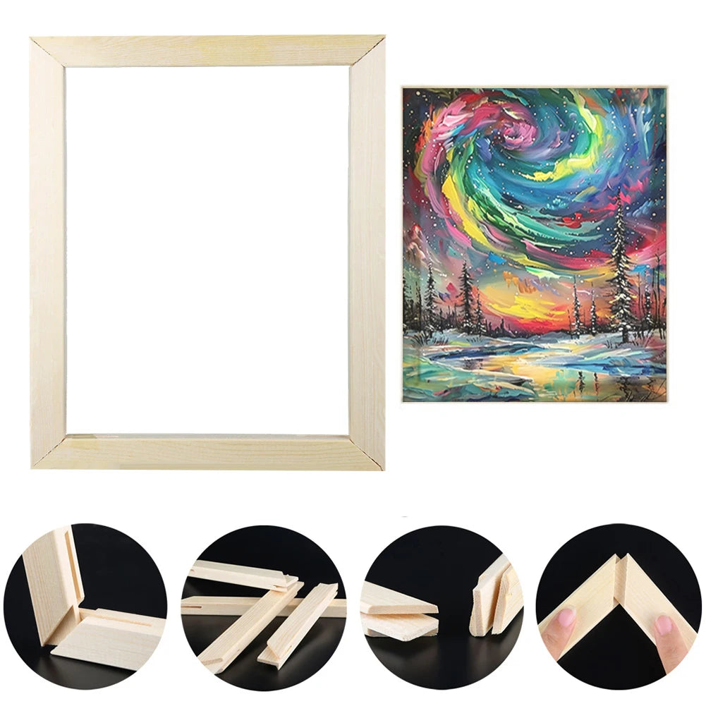 Painting Frame DIY Floating Picture Frame Decorative Wall Hanging Photo Frame with Adhesive for Home Office Decor