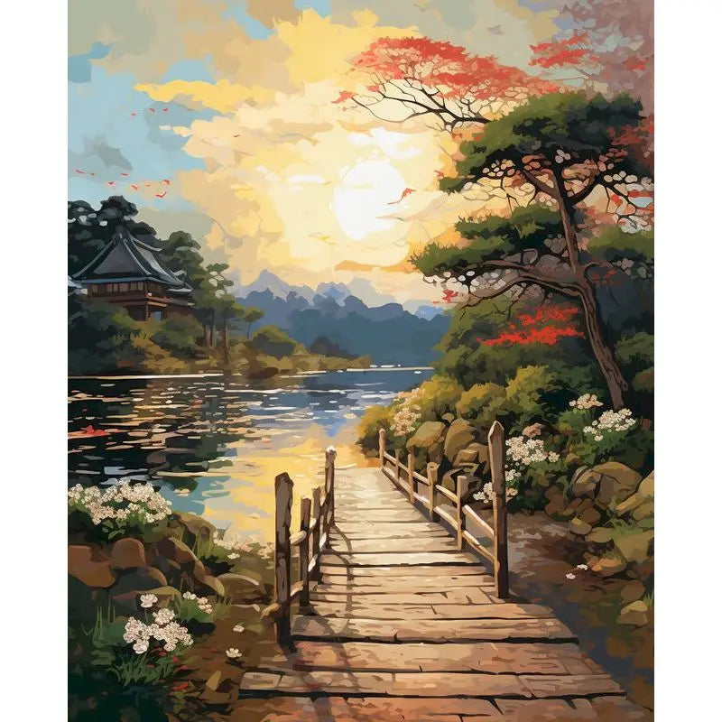 GATYZTORY DIY oil Painting By Numbers Kit scenery acrylic paint by numbers diy Numbers Painting art on Canvas By Numbers