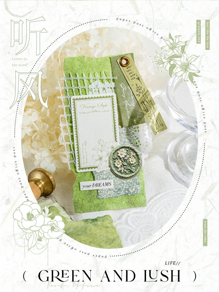 4Style Paper Post Office Series Scrapbooking Set Diy Handheld Account Diary Decoration Collage Material