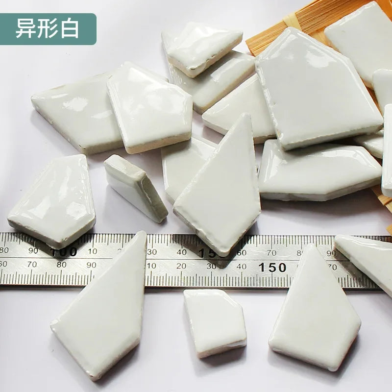 100g Ceramic Mosaic Tiles Multi Color Mosaic Piece Making Tiles for Puzzle Art DIY Craft Lamp Table Accessories Home Wall Decor