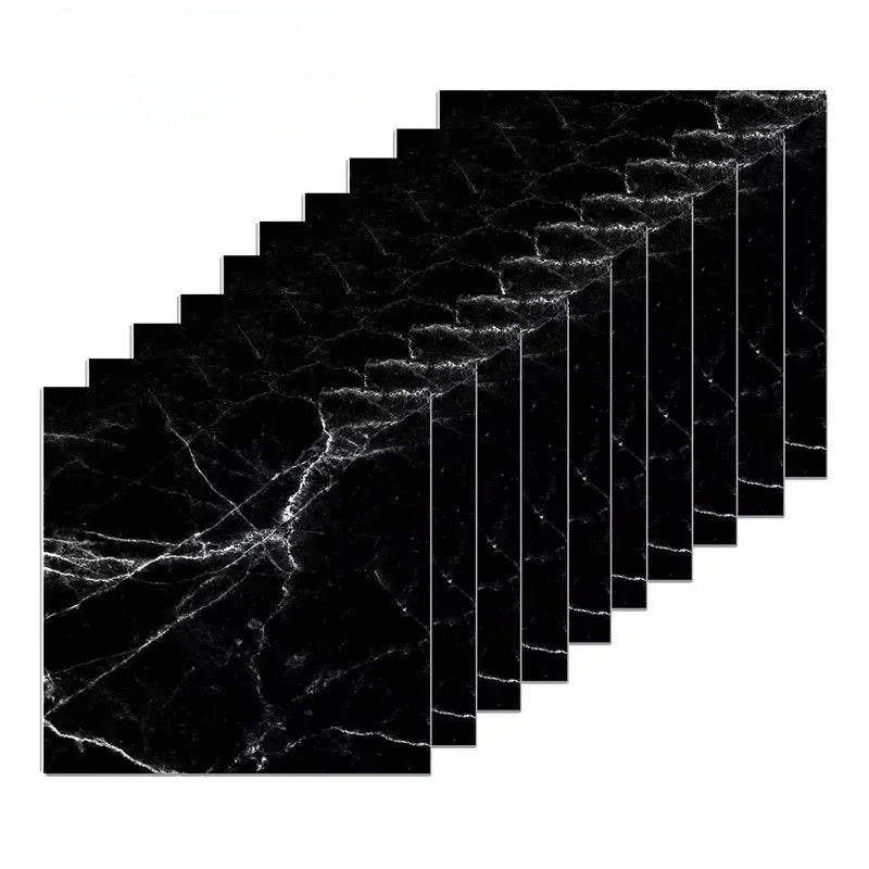 10-40PCS Imitation 3D Marble Wall Sticker Self Adhesive Waterproof Oilproof Wallpaper for Kitchen Tile Wall DIY Home Decoration