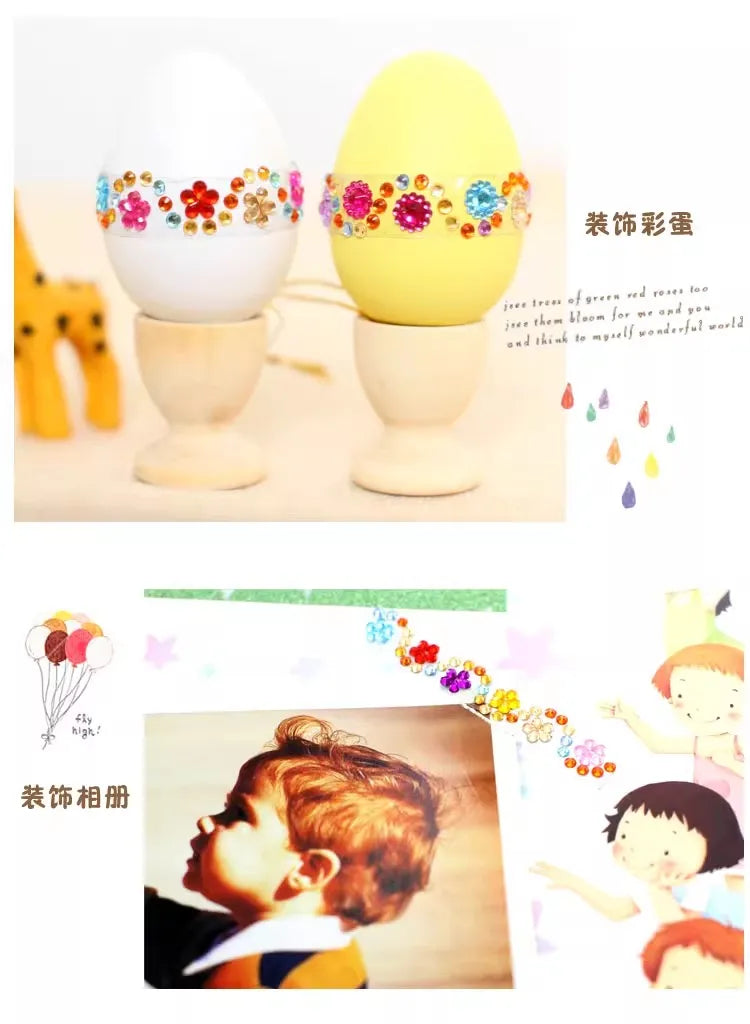 5 self crystal rhinestone sticker rolls with sparkling diamond texture mobile phones photo albums DIY decorative materials