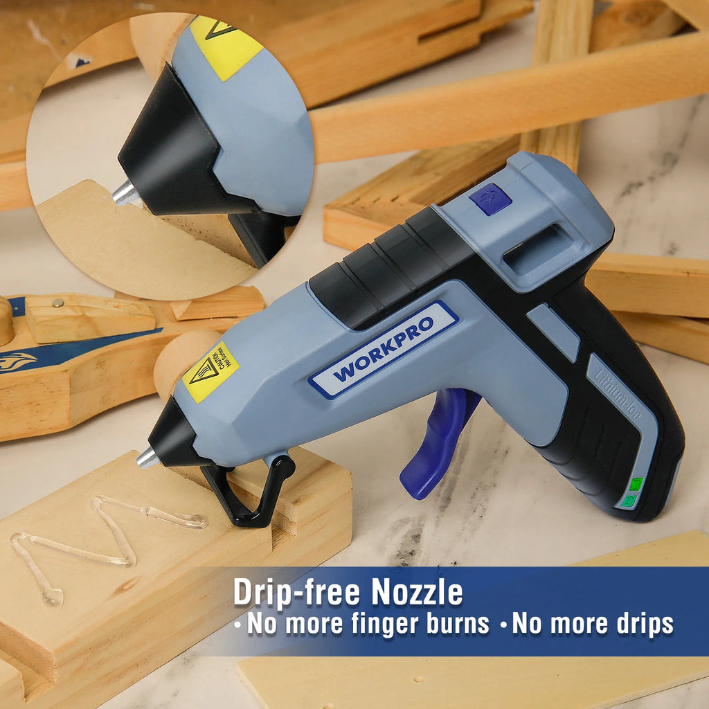 WORKPRO 30W Hot Melt Glue Gun with 20pcs Glue Sticks for DIY Arts Craft Projects, Home Quick Repairs