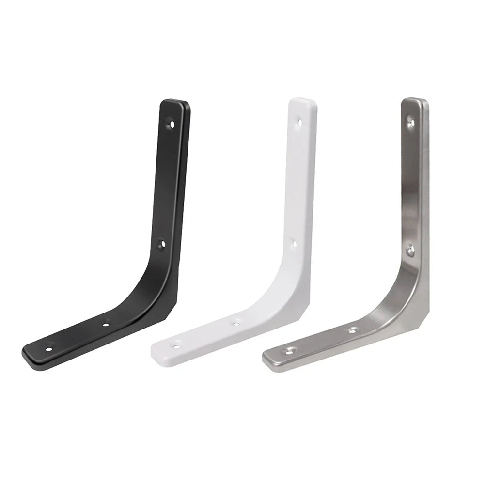 8 In Wall Shelves Bracket Easy Install Reinforced Shelf Bracket Wall Mounted L Bracket Hardware Corner Brace Support for Shelves