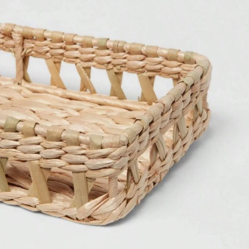 Natural Woven Tray - Natural material trays can easily match your bathroom decoration and create an artistic touch
