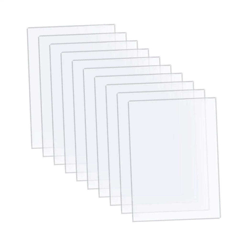 10Pcs Clear Acrylic Sheets Plexiglass Sheets Multifunctional Crafting Supplies 2mm Thick Acrylic Boards for Display Projects