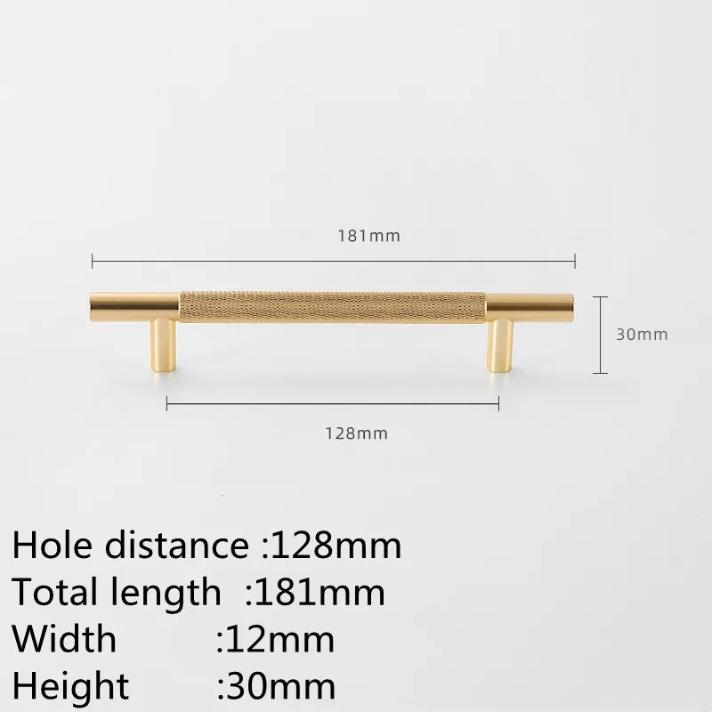 KK&FING Gold Knurled Handles For Cabinet And Drawer Aluminum Alloy Wardrobe Handles Kitchen Cabinet Pulls Knurled Drawer Knobs