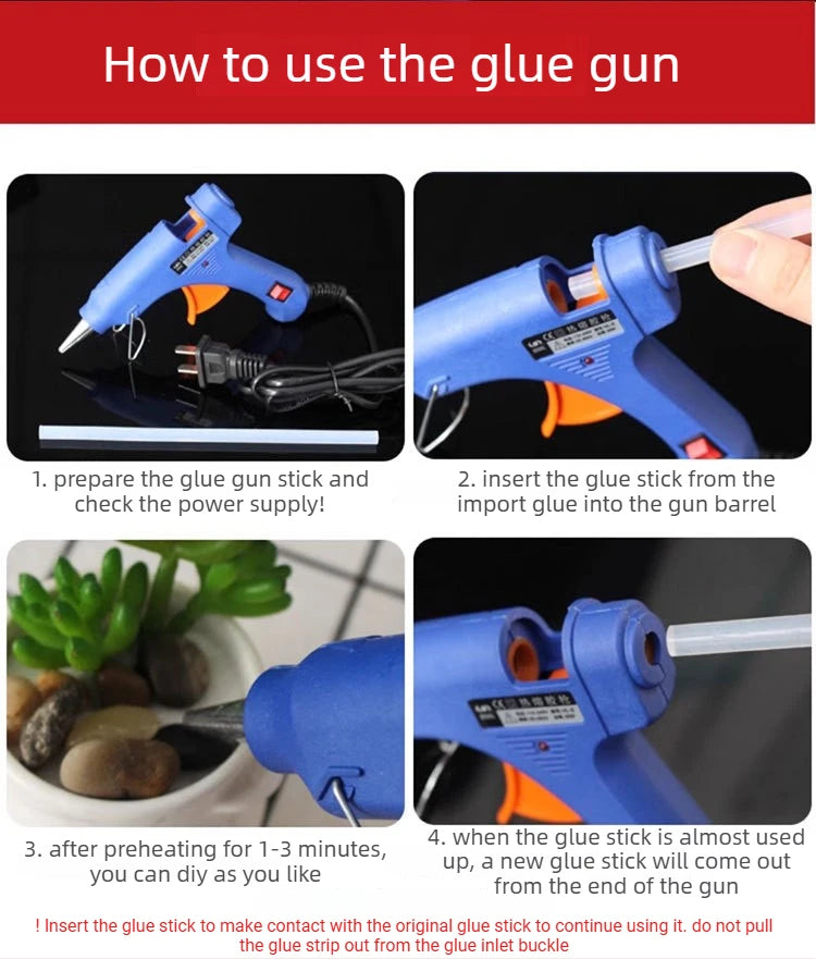 Silicone Gun Hot Melt Glue Gun With 7mm Hot Glue Gun Sticks Perfect For DIY Arts School Crafts Quick Home Repairs Repair Tool