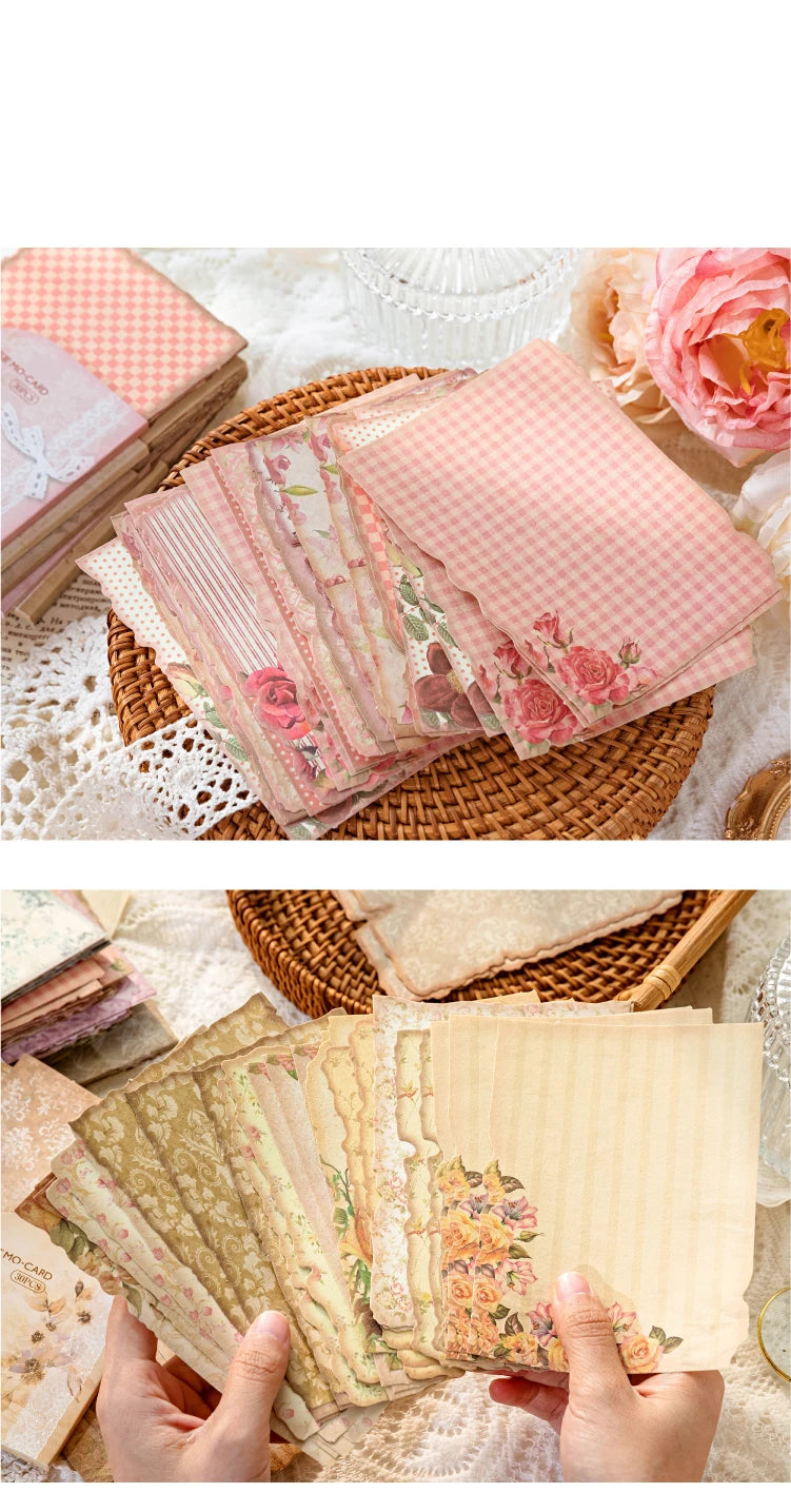 30 Sheets Vintage Journal Scrapbooking Supplies Material Labels paper for Journal notebook Planner hand made Craft Supplies