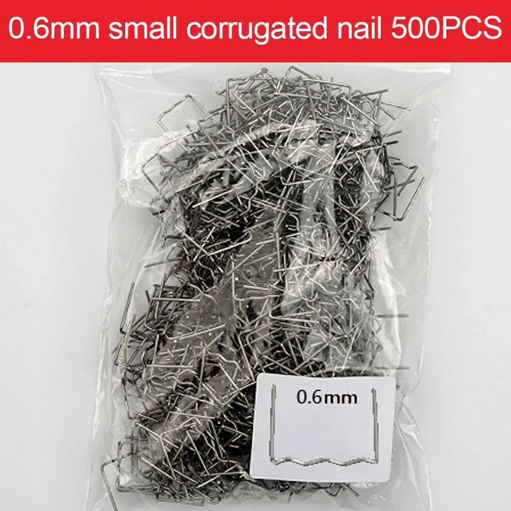 500PCS 0.6/0.8mm Hot Stapler Stapl For Car Bumper Plastic Welder Automotive Repair Kit Hot Stapler Welding Soldering Tool