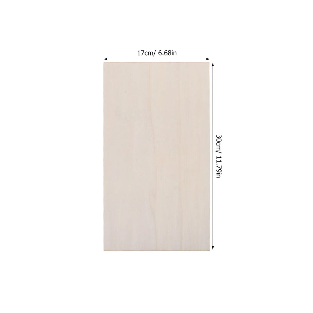 10Pcs 170x300x3mm Flat Plywood Sheets for Crafts Unfinished Blank Wood Boards Painting Carving DIY Projects Craft Wood Pieces
