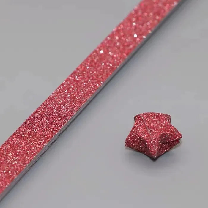 140 Sheets Glitter Paper Origami Stars Paper Strips Lucky Star Decoration Folding Paper Origami for Hand Arts Make Home Decor