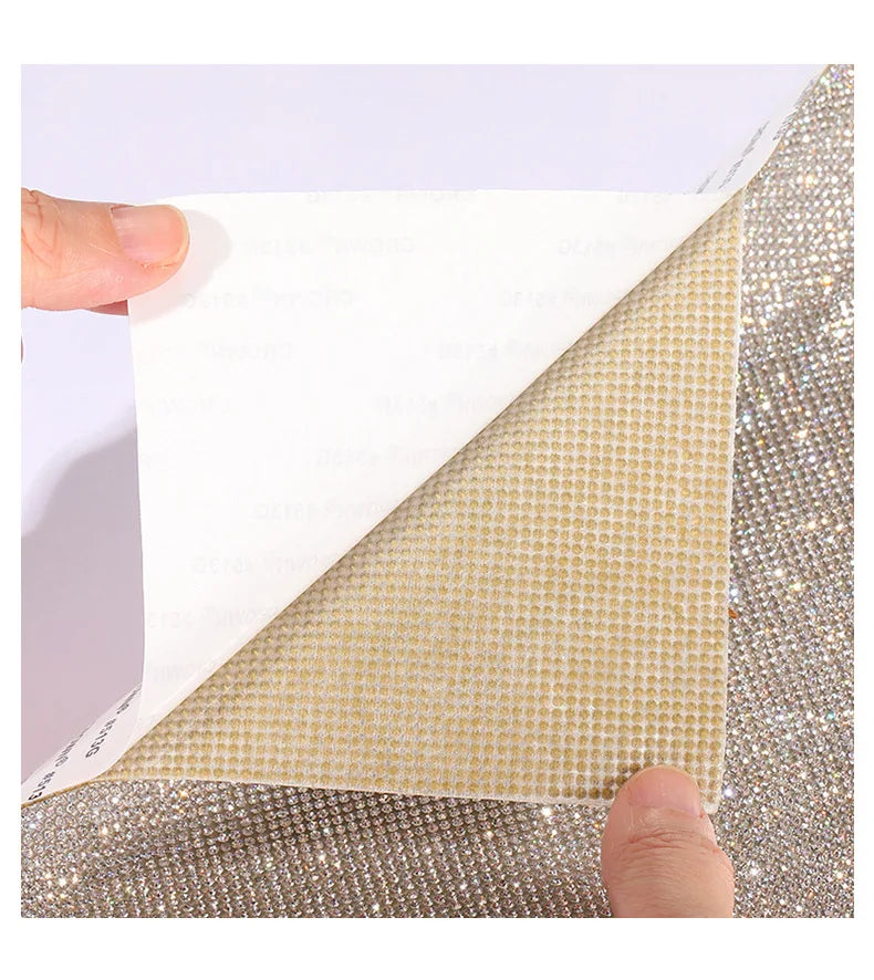 Self-adhesive Rhinestone Jewelry DIY Accessories Phone Case Shiny Diamond Ribbon Wedding Crystal Tape Sticker Car Interior Decor