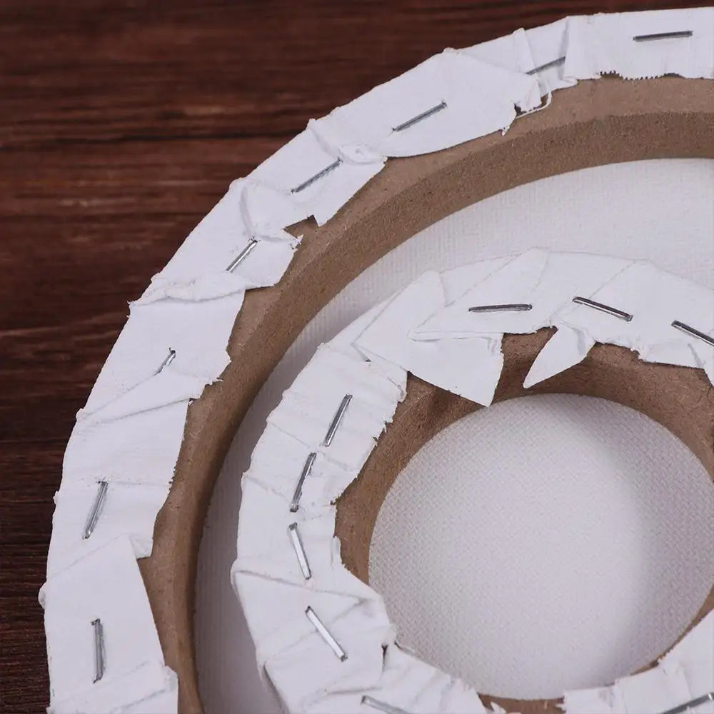DIY Wooden Photo Frame Blank Round Canvas Board Oil Painting Panel Art Student Student Painter