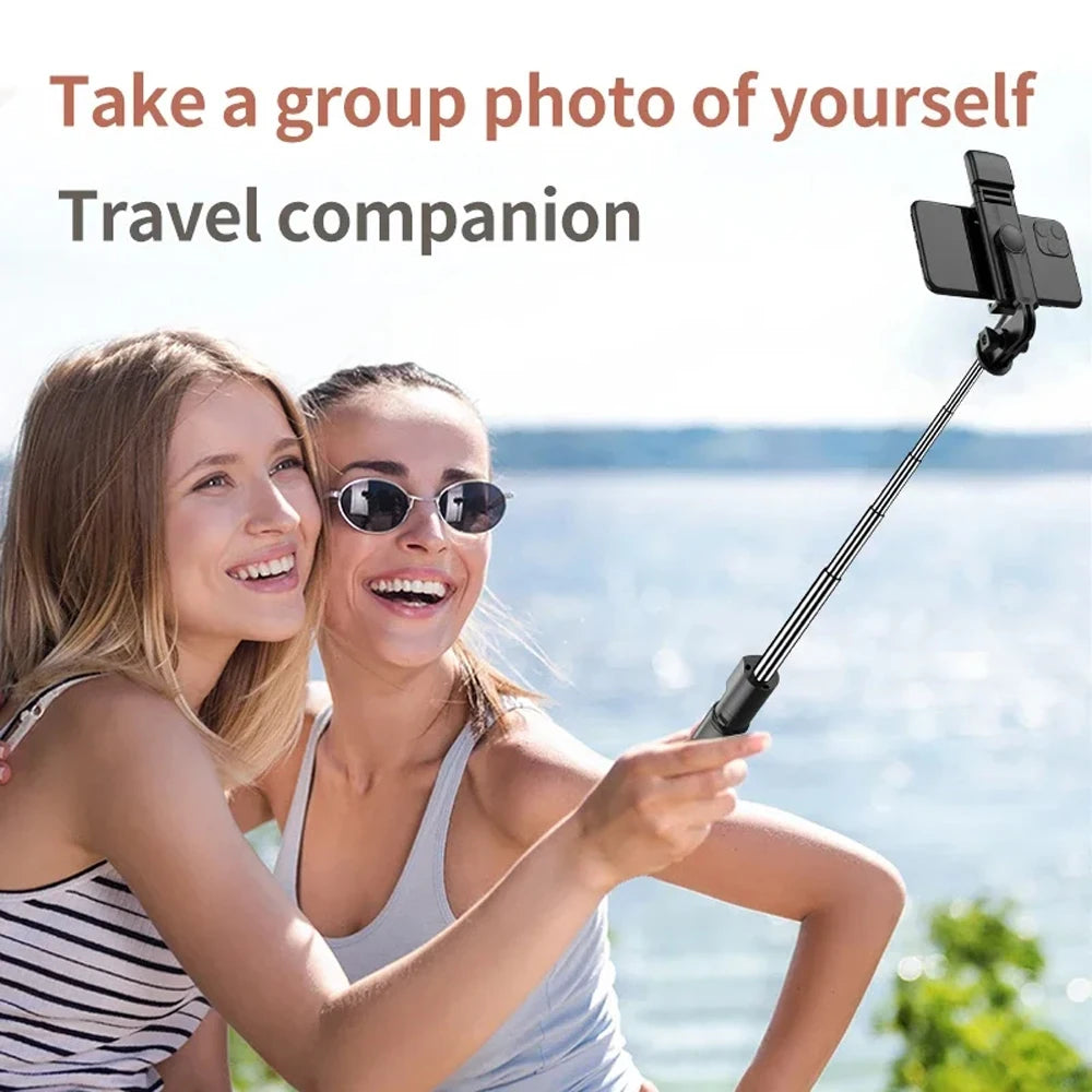 3In1 Bluetooth Wireless Selfie Tripod with Fill Light Shutter Remote Control Portable Foldable Monopod for IPhone Smart Phone