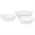 White 64 oz Glass Serving Bowls (Set of 3) ,Everyday dining and special occasions