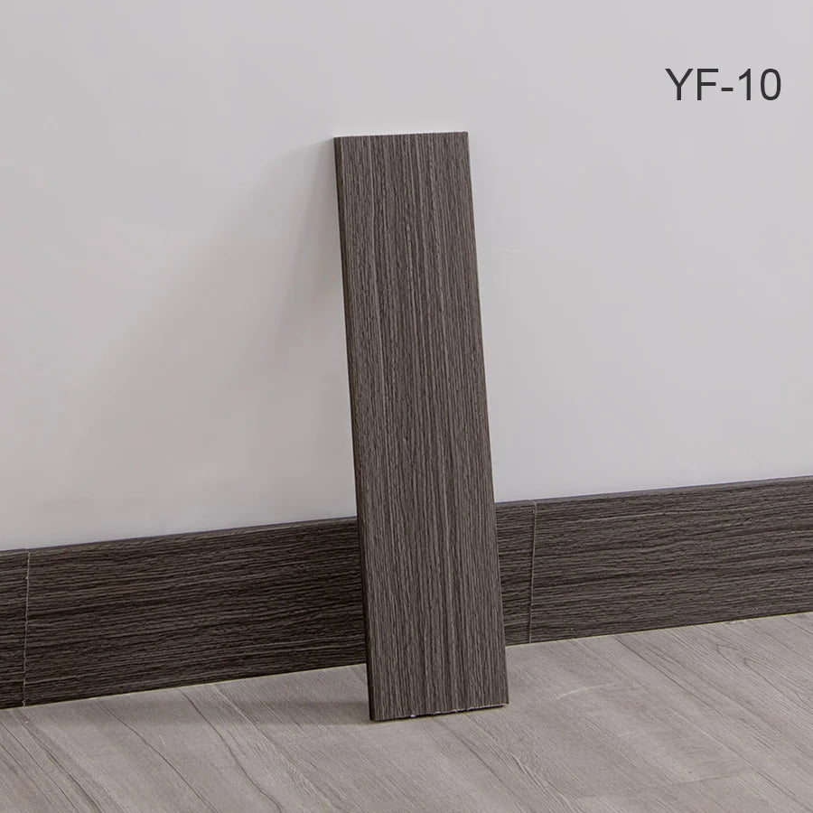 10pcs Self-Adhesive Wooden Stickers Wall Stickers Skirting Lines 10mm Thickness Suitable for All Indoor Places 17.72X4.72In