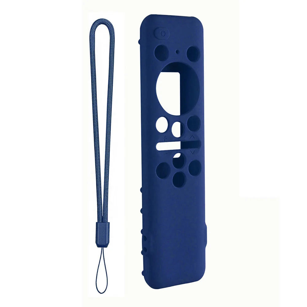 Drop-Proof Shell Silicone Remote Control Cover Protector with Lanyard Shockproof Anti-Slip for Samsung 8K Neo QLED HDR Smart TV