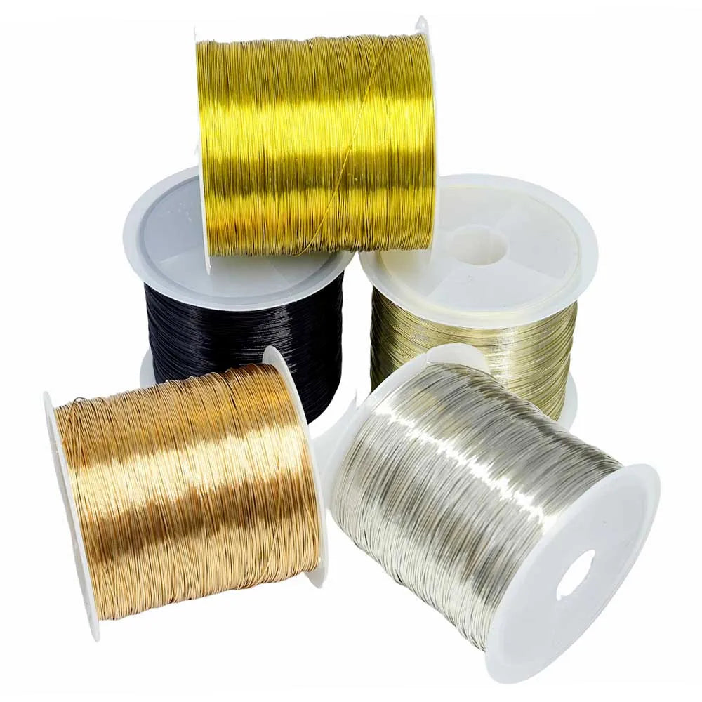 100M/Roll 0.3/0.4mm Color Metal Wire For Bracelet Necklace DIY Colorfast Beading Wire Jewelry Cord String Handcraft Making