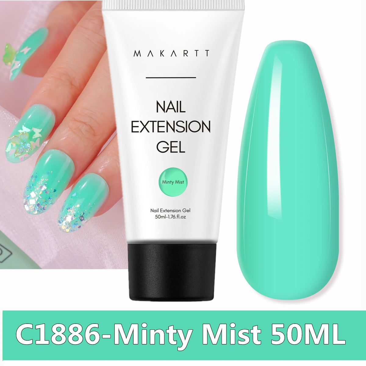 Makartt Poly Nail Extension Gel for Nails ,Clear Pink Builder & Sculting Soak Off Hard Gel for Strong Natural Look for Beginer