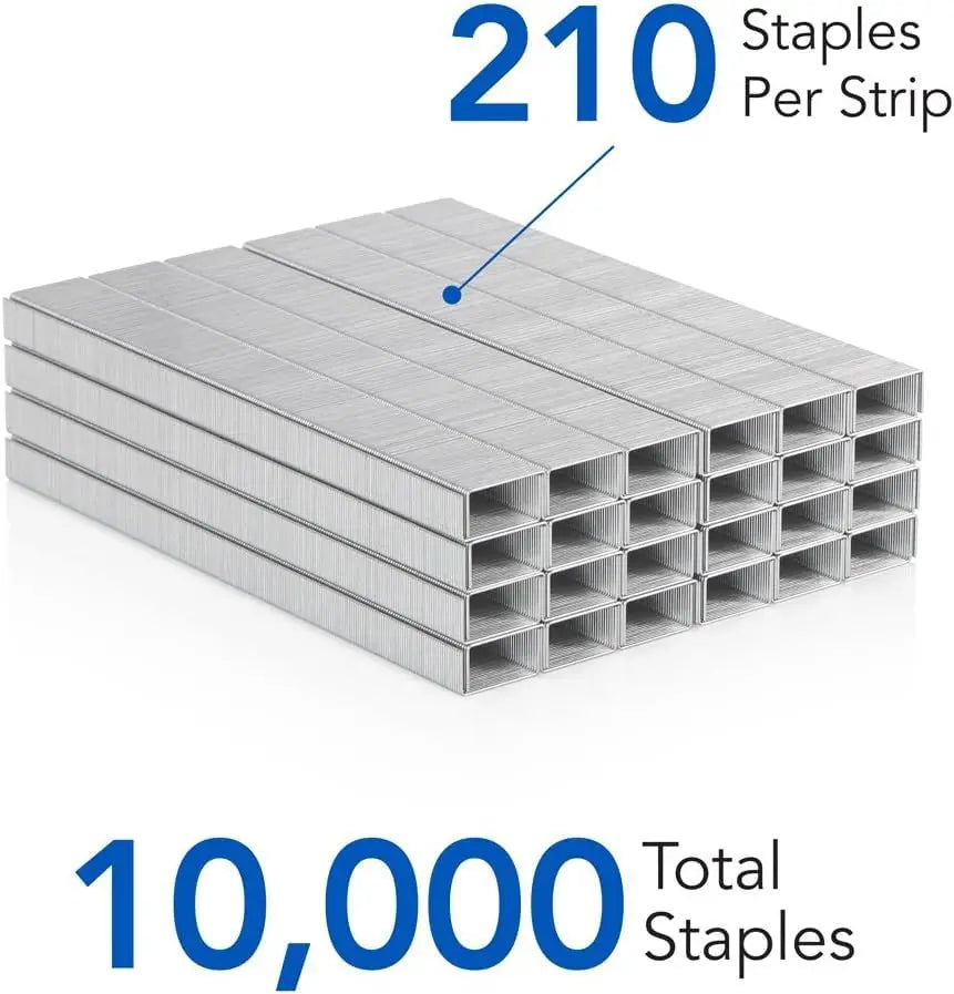 Premium Staples Refill Bundle with Remover, 1/4" Length, 5000 Count for Smooth Desktop Use