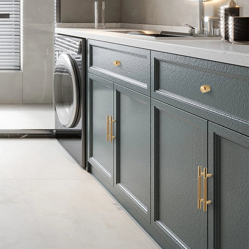 KK&FING Gold Knurled Handles For Cabinet And Drawer Aluminum Alloy Wardrobe Handles Kitchen Cabinet Pulls Knurled Drawer Knobs