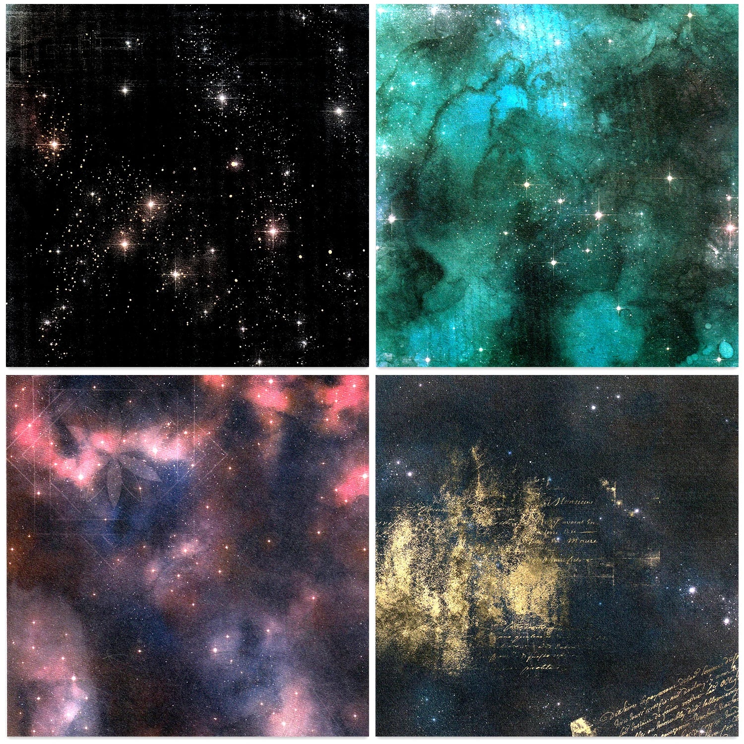 24 Sheets 30x30cm Craft Scrapbooking Paper Pad Watercolored Single-Side Printing Junk Journal Cardstock Supplies for Card