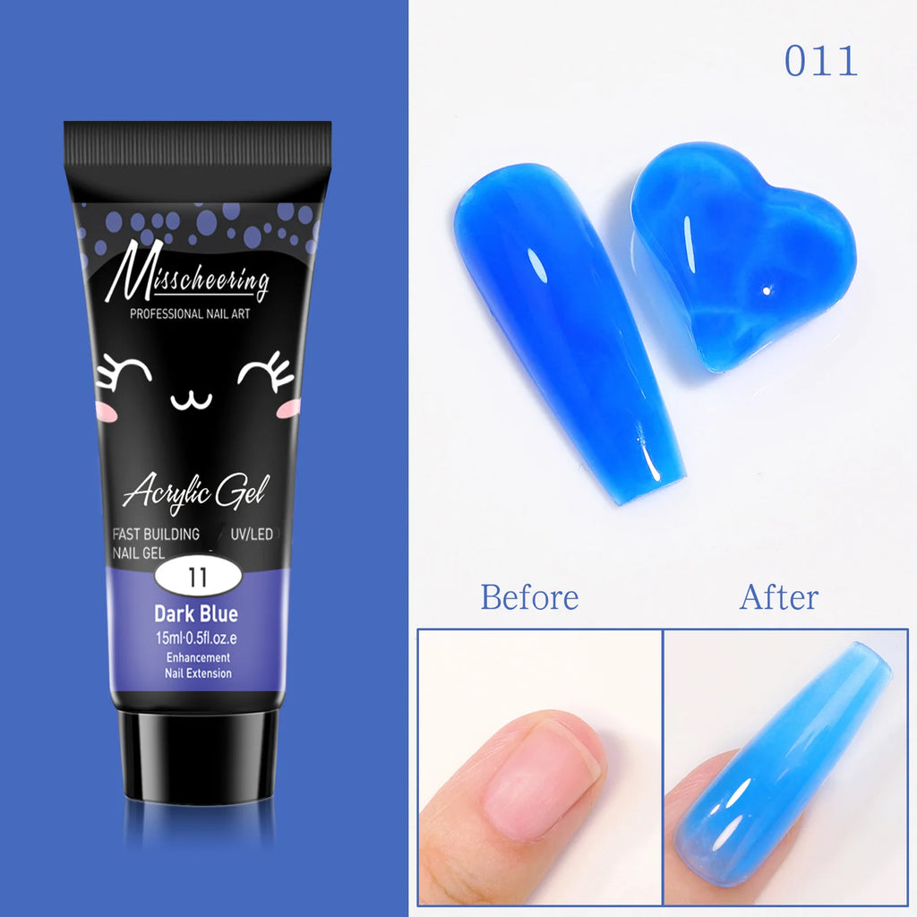 Nail Extension Gel Kit, 12 Colors Extension Nail Extension Gel Set Soak Off UV Gel For All In One Kit Builder Nail Gel Gift