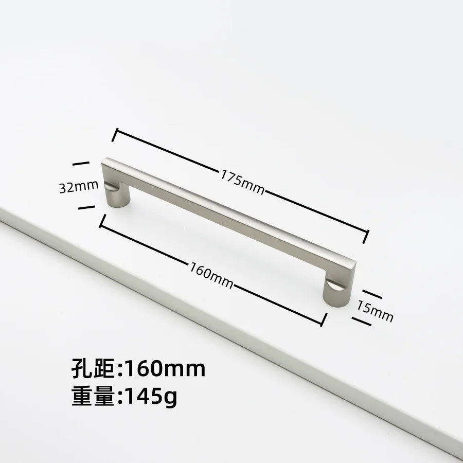 Nickel Brushed Kitchen Cabinet Pulls Silver Wardrobe Drawer Handles Zinc Alloy Single Hole Knobs Modern Furniture Door Handles