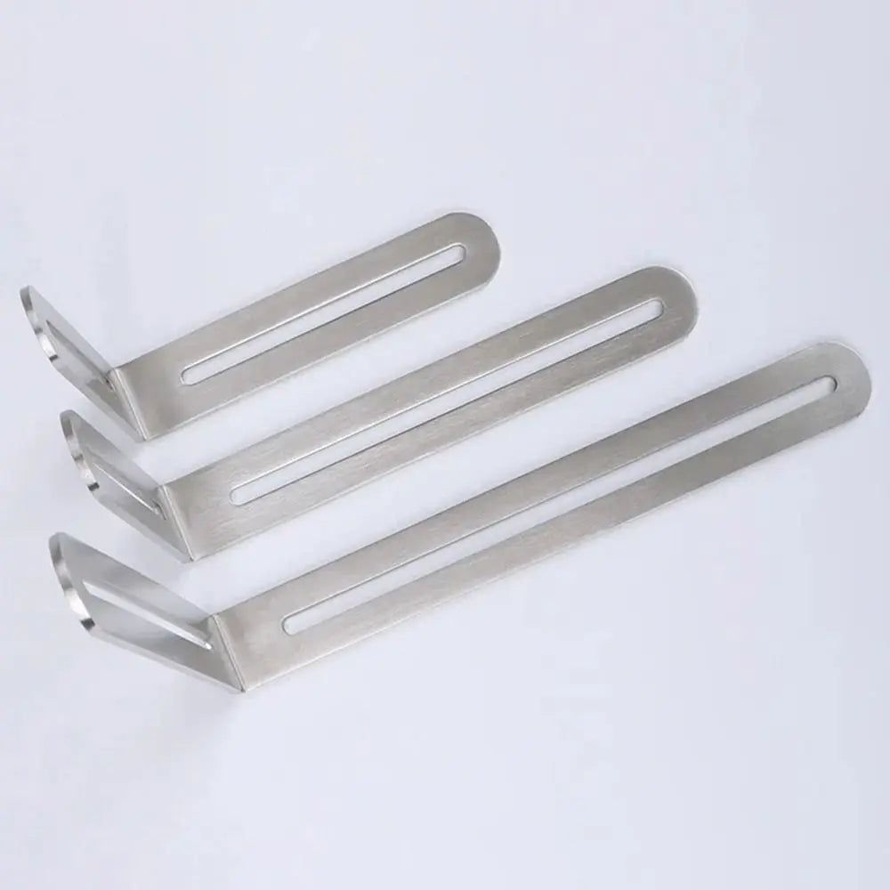 1/2Pcs Stainless Steel Angle Bracket Furniture Fastener 90 Degree Right Angle Corner Brace Joint Silver L Shape