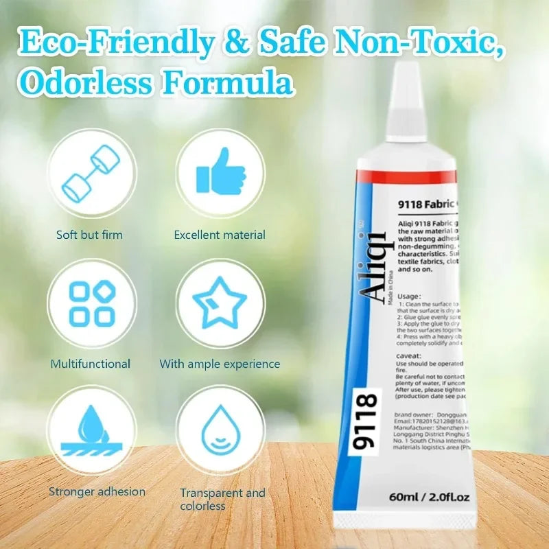 15/60ml Strong Fabric Glue Transparent Quick Dry Fabric Patching Glue Multipurpose Waterproof Fabric Sewing Glue Repair Tool