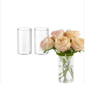 2PCS acrylic cylindrical transparent vase, home decoration, suitable for desks, offices, wedding center decoration