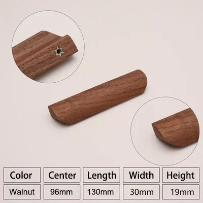 Natural Wood Furniture Handles Kitchen Door Knobs Cabinets Pulls Beech Wooden Handles for Cabinet and Drawers Furniture Hardware