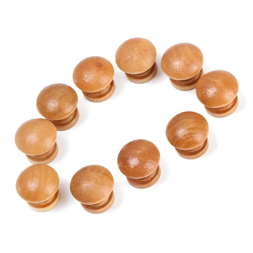 10pcs/Lot Round Natural Wooden Cabinet Pulls Round Shape Drawer Knob Door Handle Wardrobe Pulls Furniture Fitting Hardware