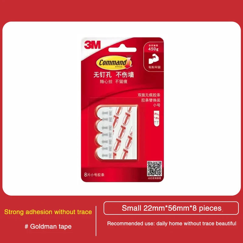 3M Command Tape Non Marking Adhesive Strip Double Sided Adhesive High Viscosity Adhesive Non Punching Strong Fixing Sheet