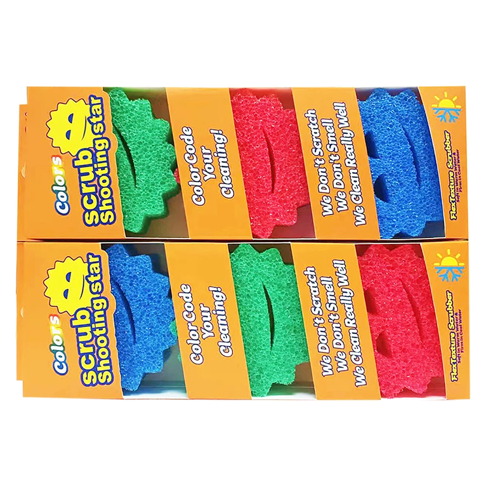 Hot Selling Soap Dishwashing Brush Set Softens When Wet Cute Sponge 3pcs Household Kitchen Dishwashing Brush Cleaning Tools