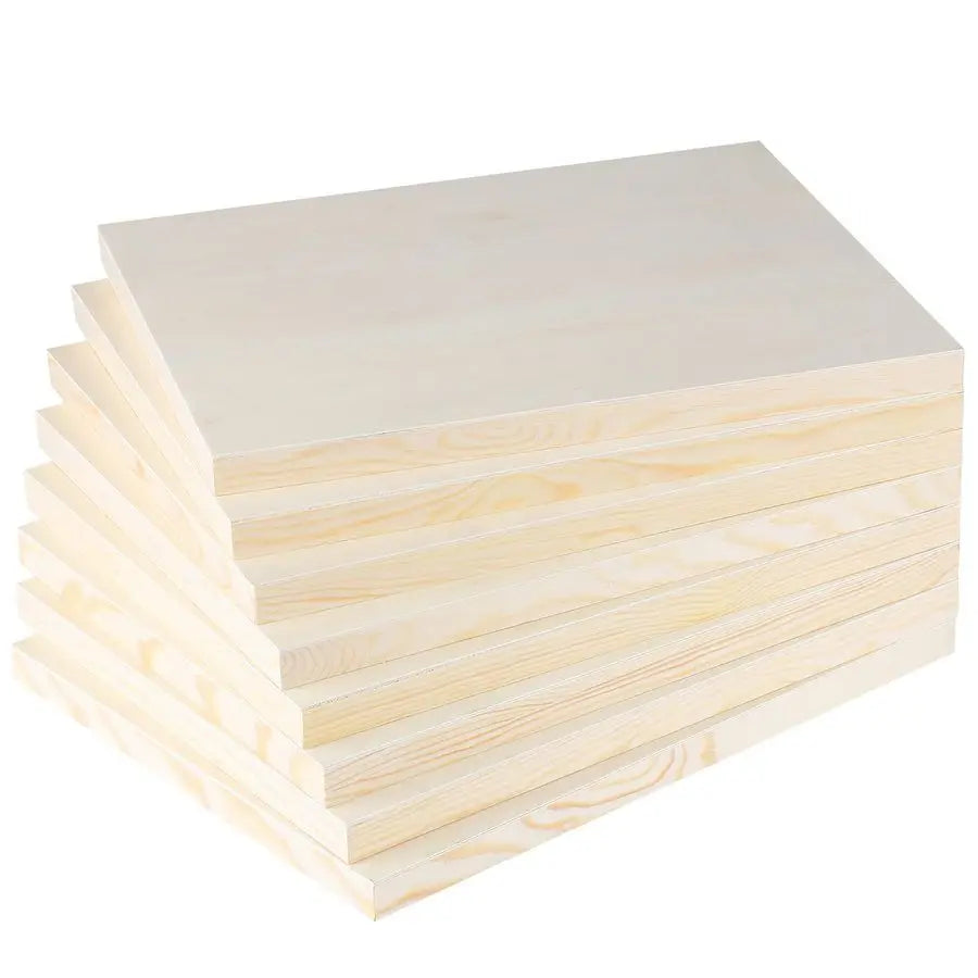 8 Pack Wood Panels 11 x 14 inch Wooden Canvas Board Unfinished Wooden Panel Boards for Painting, Arts, Pouring Use with Oils, Ac