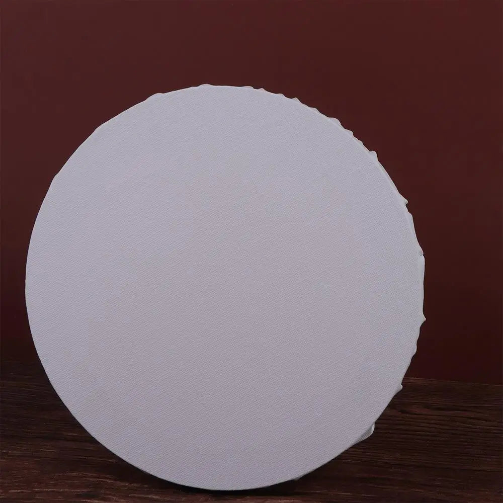 DIY Wooden Photo Frame Blank Round Canvas Board Oil Painting Panel Art Student Student Painter