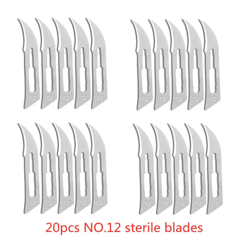 20-100pcs Carbon Steel Surgical Blades for DIY Cutting Phone Repair Carving Animal Eyebrow Grooming Maintenance Scalpel Knife