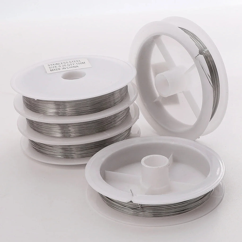 Flexible Anti-Rust Beading Wire, Single Strand, Soft Steel Craft Wire for Jewelry Making, Bead Wrapping and Connecting, 5mm,