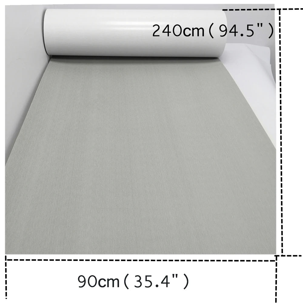 94.5"x 35.4" EVA Anti-slip Mat Foam Boat Decking Sheet Anti-Slip Self-Adhesive Deck Boat Flooring Mat Cuttable