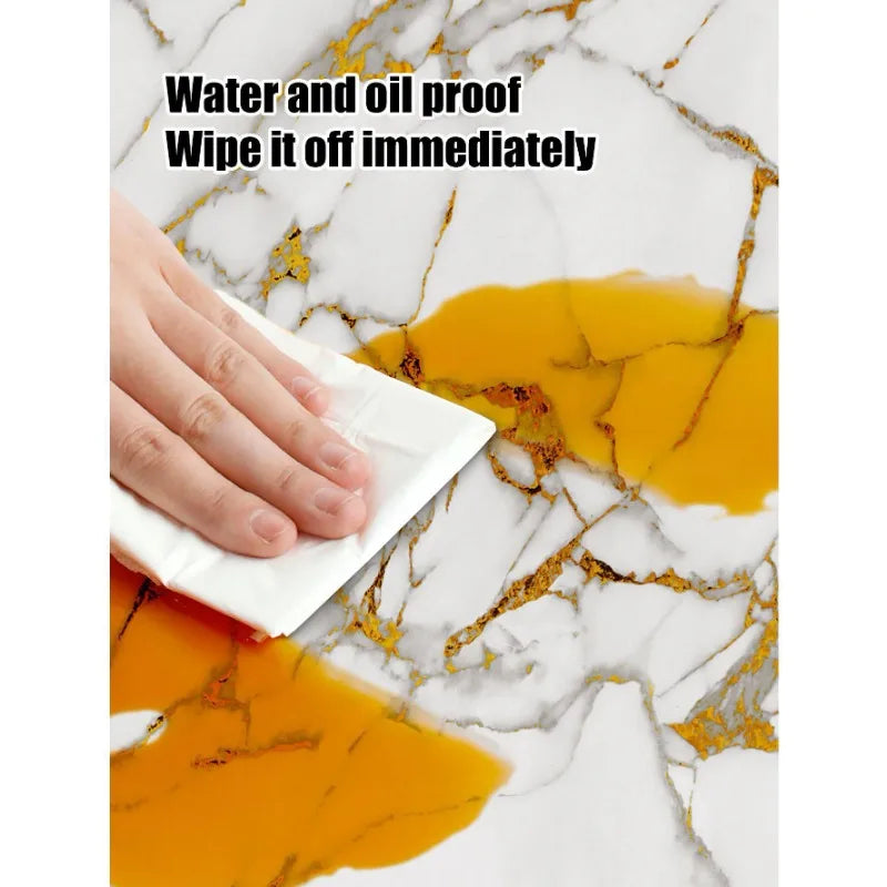 10-40PCS Imitation 3D Marble Wall Sticker Self Adhesive Waterproof Oilproof Wallpaper for Kitchen Tile Wall DIY Home Decoration