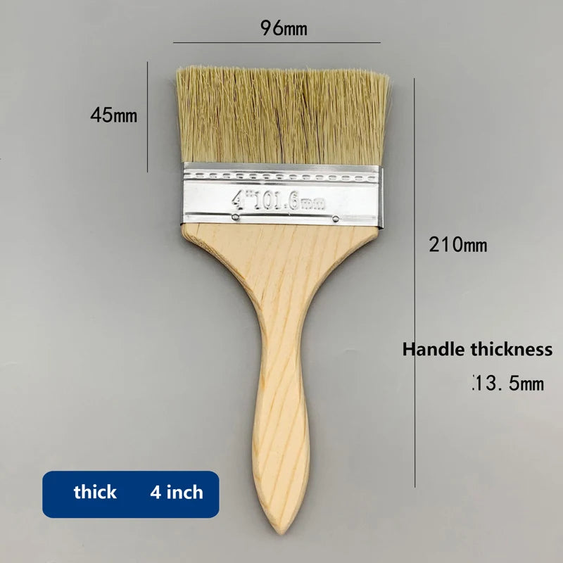 Thick-handled and thin-handled paint brushes are available. Household soft-bristled dust-removing brushes and special brushes fo